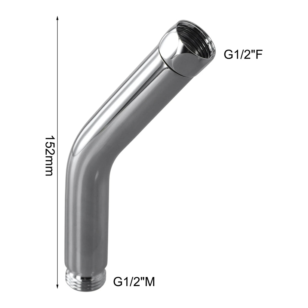 Bathroom Upgrade Chrome Hand Shower Connector Easy Install Shower Head Connector Stainless Steel Hassle-Free Setup