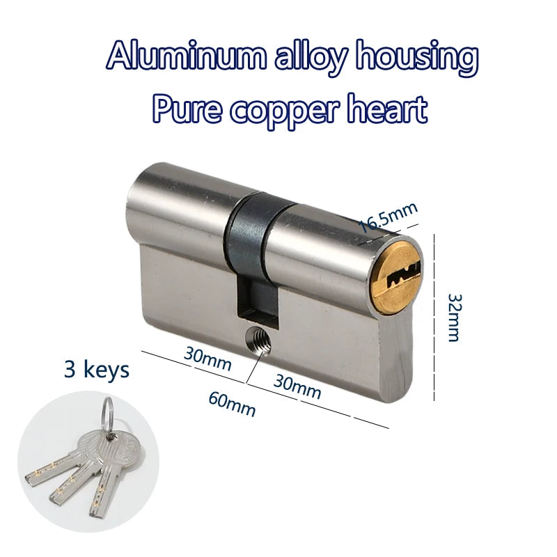 lock cylinder door with master key Indoor entrance door lock 60mm 70mm 80mm Eccentric lock cylinder same key Customize
