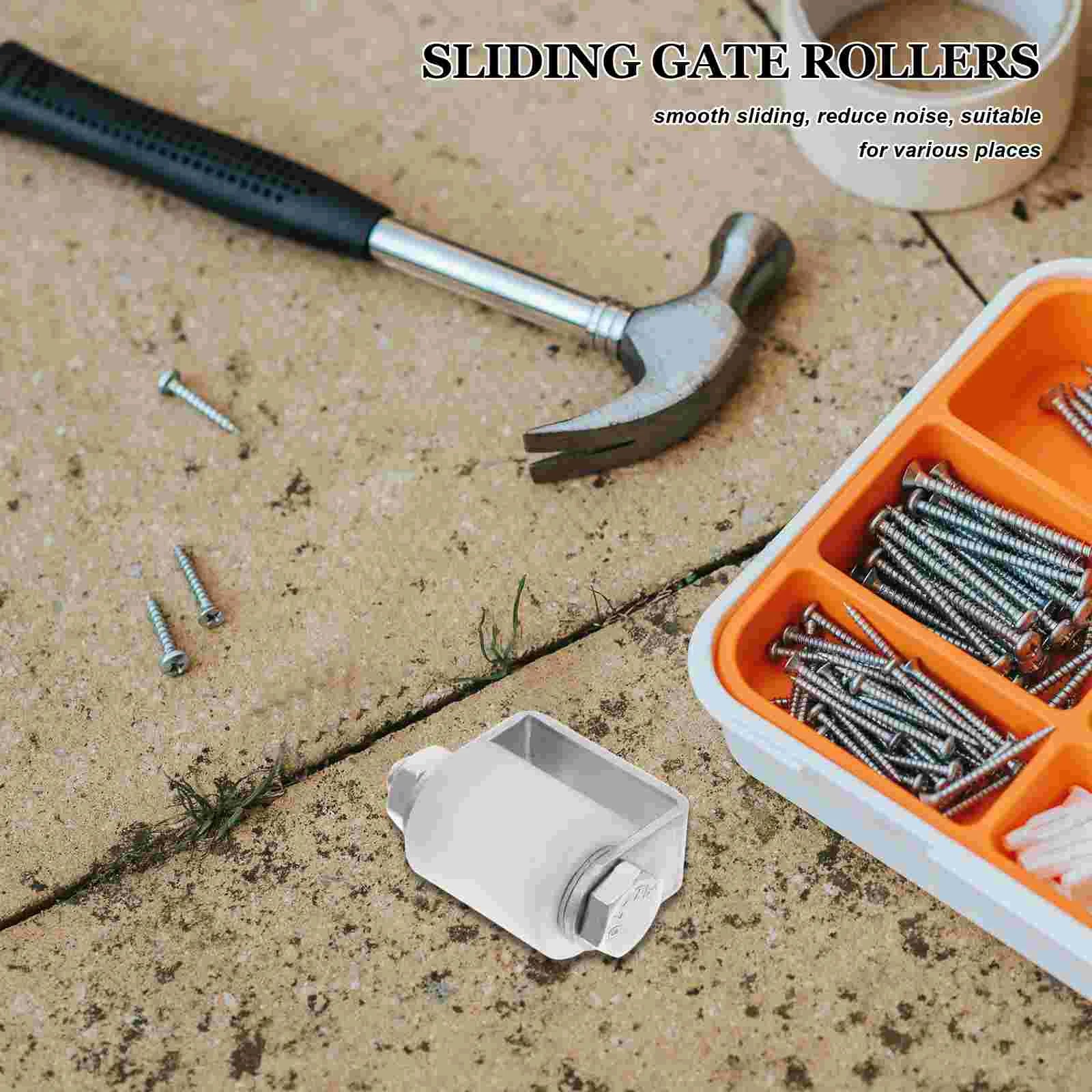 Sliding Gate Roller Stainless Steel Sliding Gate Nylon Guide Wheel Door Bracket Small Roller Pulley Runners Hardware