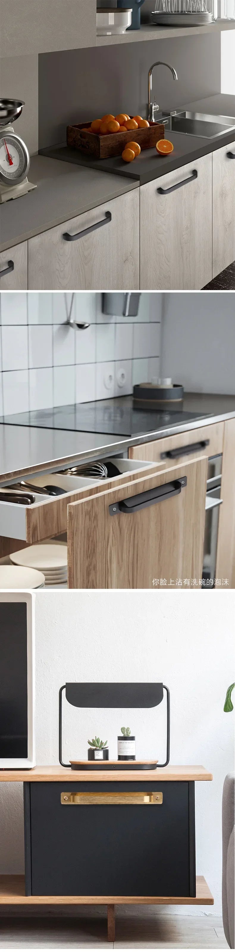 Door/Window Handle Balcony Wooden Sliding Door Handle Golden Aluminum Alloy Warehouse Door Black Kitchen Handle