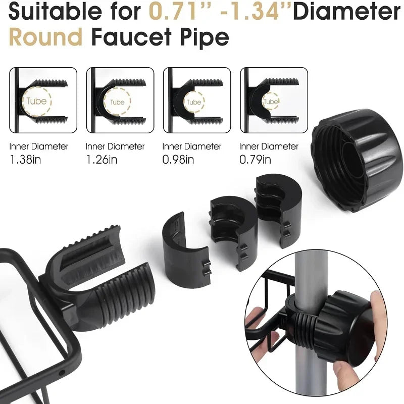 Bathroom Faucet Storage Rack Shower Soap Holder Bathroom Organization Shower Shelves Bathroom Accessories