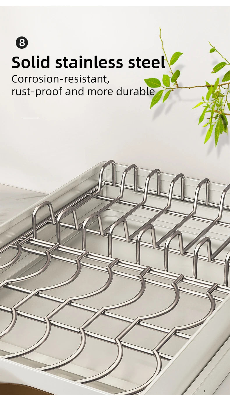 Kitchen Pull Out Shelf Slide Drawer Cabinet Slide out Shelf Dishes Organizer Cabinets Organizer with Handle Kitchen Drawer
