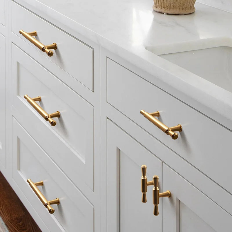 Long Kitchen Cabinet Hardware Cupboard Handles T Bar Furniture Hardware Drawer Pulls Rose Gold Door Handle Kitchen Accessories