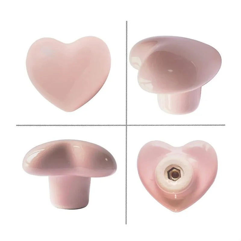Furniture Handles Pink Children's Pull Kitchen Cabinet Handles Modern Single Hole Ceramic Wardrobe Knobs Drawer Door Hardware
