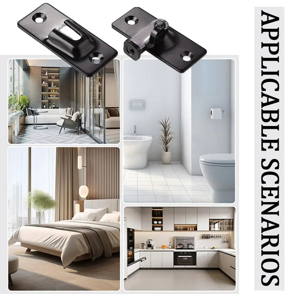 Door Lock Guard Latch Bolt 90 Degree Steel Toggle Latch Sliding Barn Door Lock Wine Cabinet Closet Right Angle Lock