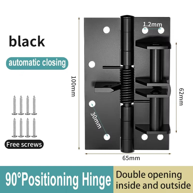 4 Inch Automatic Door Closer Hinge for Cabinet Wardrobe Multi-function Detachable Spring Hinges Positioning Door Closer