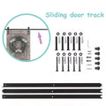 LWZH 1.2m/2m/2.5m/3m Sliding Barn Door Hardware Track Slides Only Tracks Not Included Rollers 4-20FT Home Hardware
