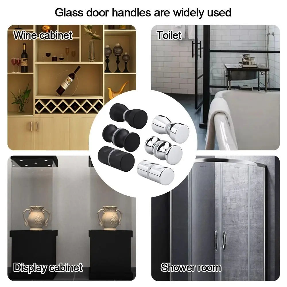 Durable Kitchen Hardware Bathroom Glass Door Knob Wardrobe Pulls Shower Door Handle Cabinet Handle