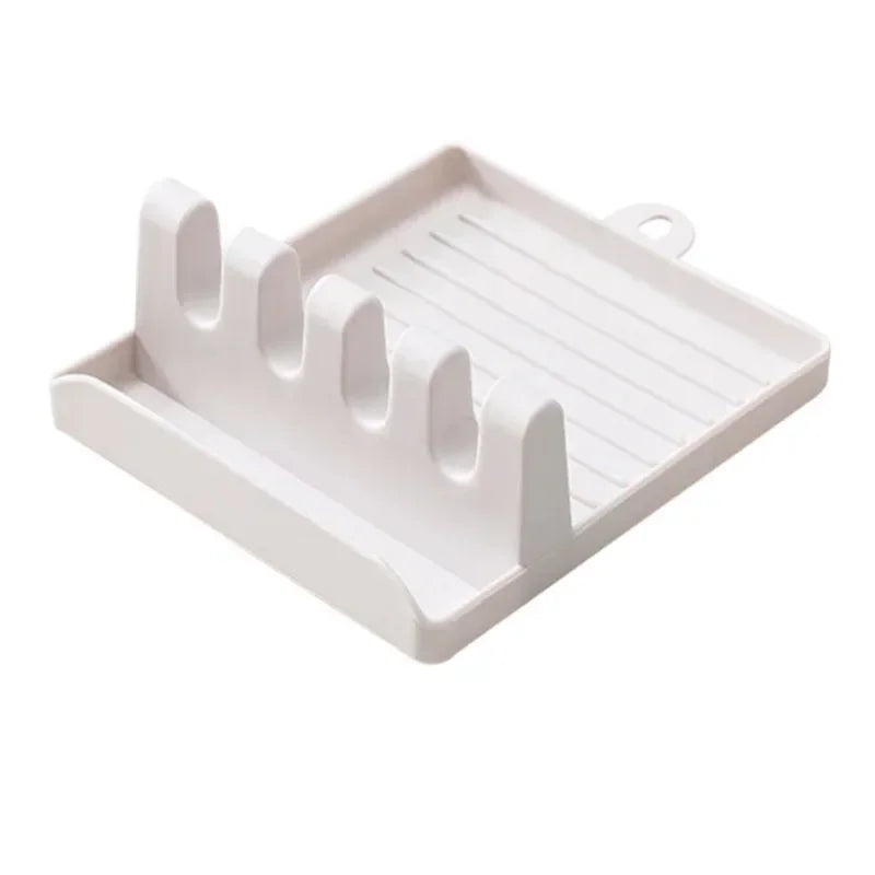 Kitchen Organizer for Tableware Storage - Spoon Rest, Fork, Spatula Rack, Spoon Holder Stand, Pot Lid Holder