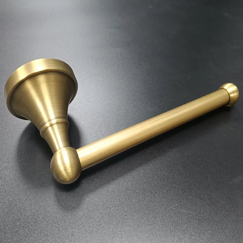 Antique Bathroom Towel Hangers Paper Holder Robe Hooks Copper Bathroom Towel Rod Wall Mounted Towel Bar Towel Rack Towel Holder