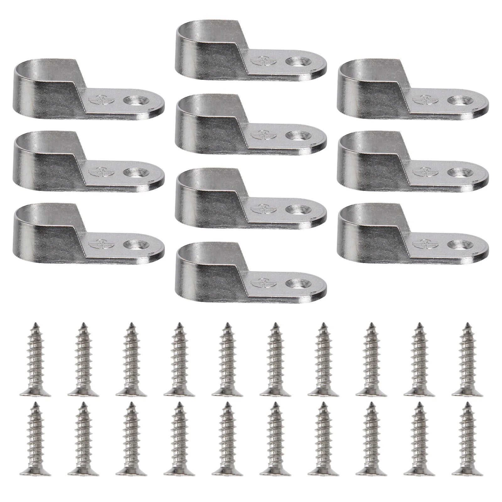 30pcs Oval Hanging Rod Holder Cast Metal Wardrobe Tube Support Bracket Furniture Hardware Clothes Rod Accessories
