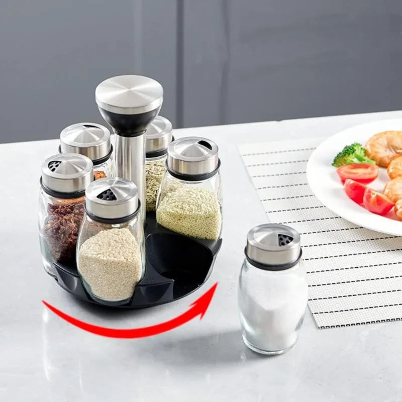 Spinning Spice Storage Rack Tower Organizer,Spice Seasoning Bottle Organizer 6-12 pcs Revolving Spice Rack Organizer Countertop
