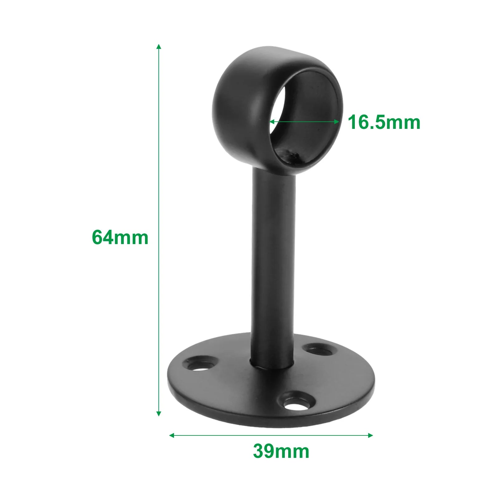 2pcs Flange Rod Holders Wardrobe Hanger Pipe Bracket for Clothes Pole Curtain Rods Ceiling Fixed Support Clamps 16/19/22mm