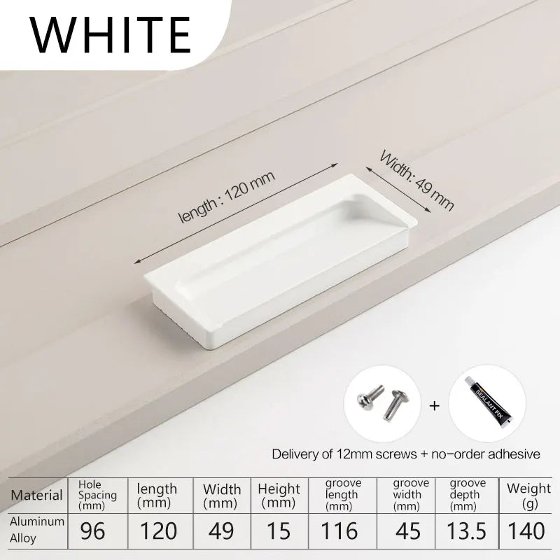 Modern Luxury Furniture  Recessed Cabinet Handles & Flush Drawer Pulls  Aluminum Alloy Slot Design