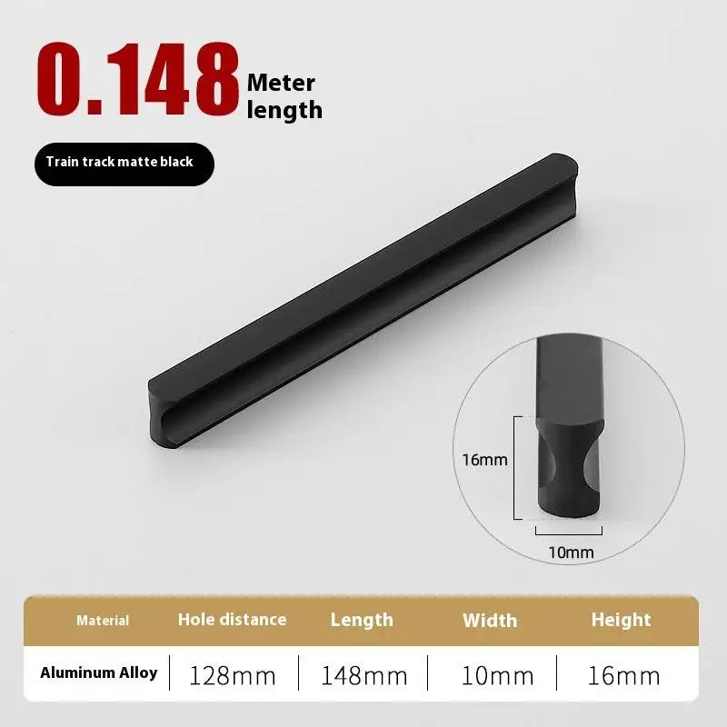 Modern Simple Light Luxury I-Shaped Cabinet Door Handle Extended Round Head Drawer Wardrobe Cabinet Furniture Door Handle