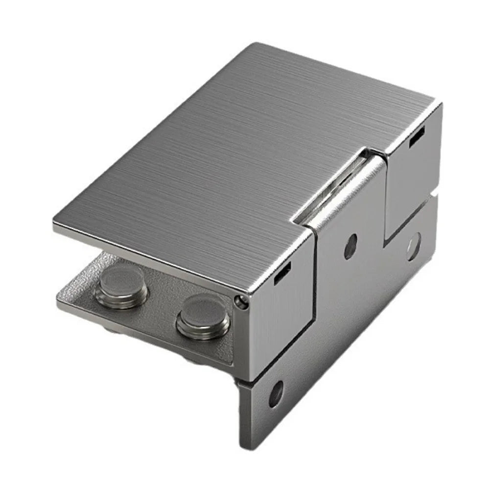 Stainless Steel Hydraulic Hinge For Glass Doors, U-Clip Design, Easy No-Punch Installation Door Clip Folding Hardware