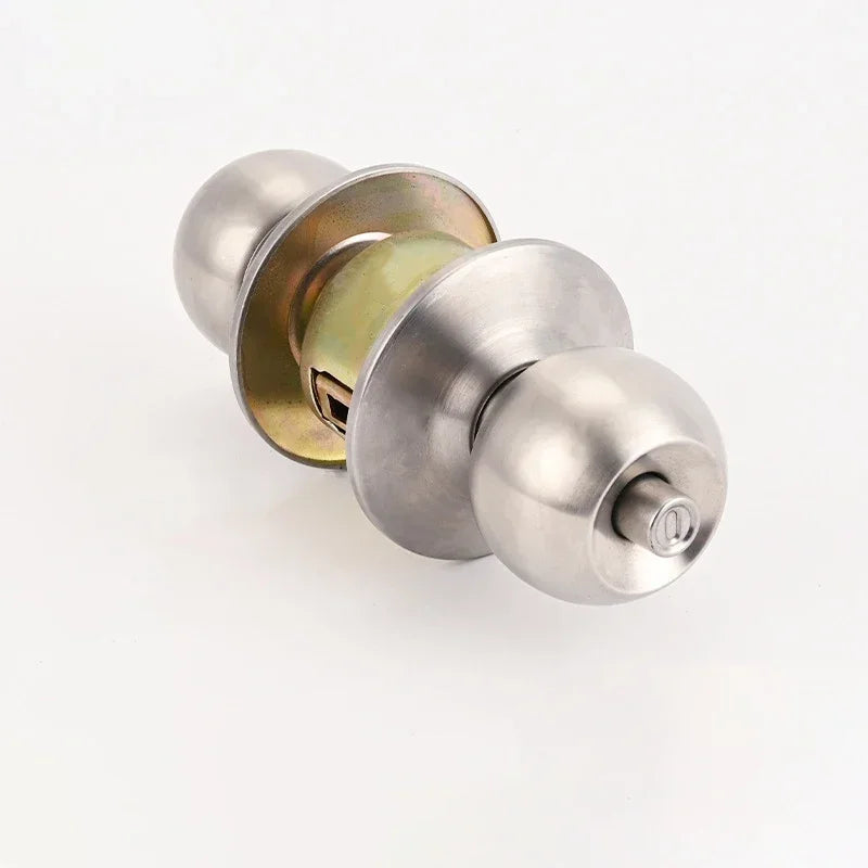 Anti-bumping House Door Handle Lock With Knobs Interior Round for Bedroom Bathroom Stainless Turn Thumb Armored Privacy Articles