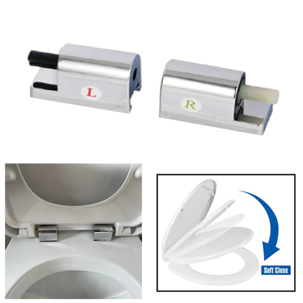 Toilet Soft Close Hinges Set ABS Square Shell Slowly Lowering Hinge Toilet Cover Slowly Lowering Connector Bathroom Accesories