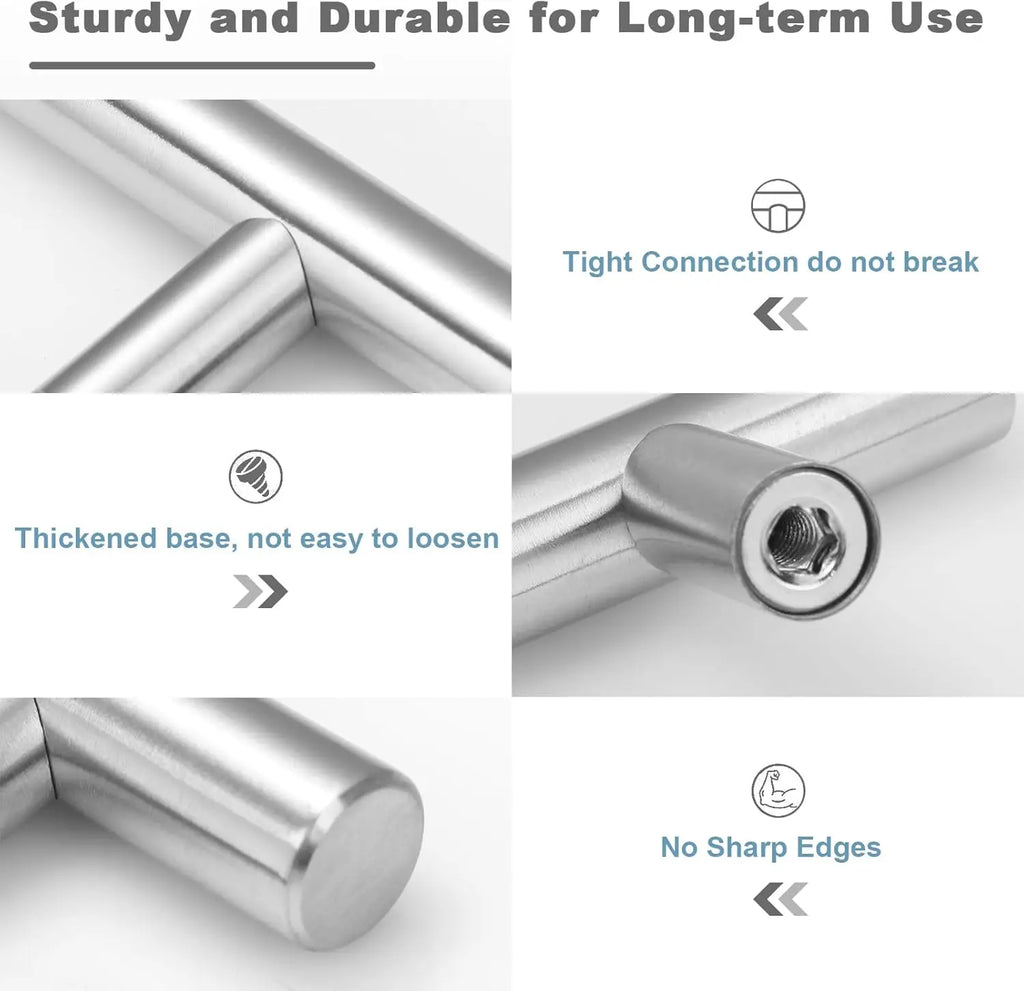 25 Pcs Brushed Nickel Cabinet Handles 3.8 Inch Hole Center Drawer Pulls Cabinet Pulls Kitchen Handles for Drawers, Cupboards