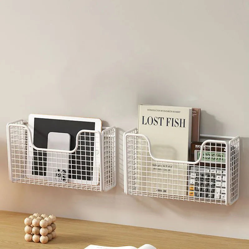 Punch-free Kitchen Cabinet Door Storage Box Iron Rack Wall-mounted Cabinet Metal Multi-Purpose Spice Rack Holder For Household