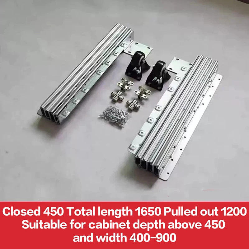 Hidden Drawer-type Dining Table Slide Rails Can Be Pulled Flat And Pushed To Link Lifting Table Rail Hardware