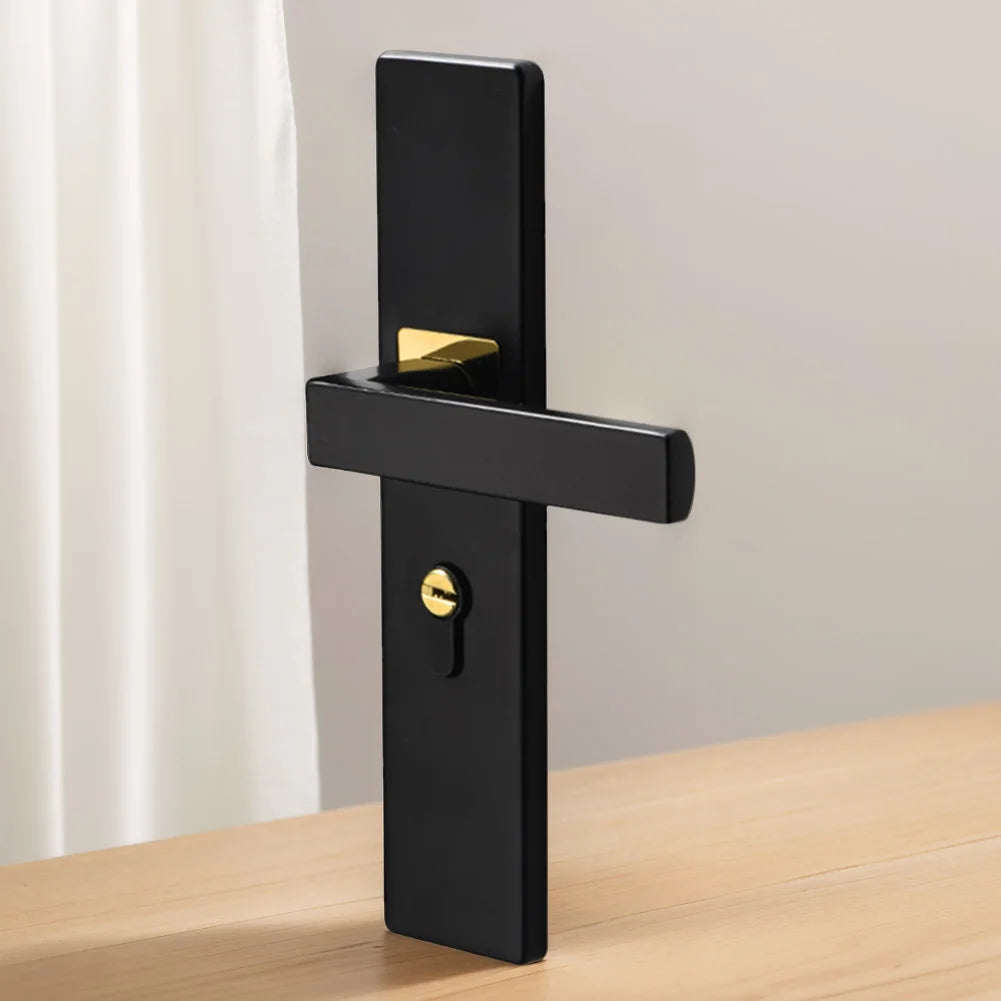 Mute Door Lock Split Handle Metal Door Security Lock with Keys Security Entrance Mechanical Door Lock for Bedroom Bathroom