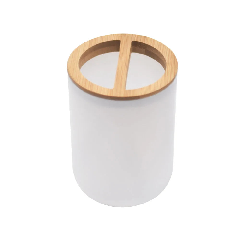 Bamboo Bathroom Accessories Toilet Brush Toothbrush Holder Gargle Cup Soap Holder Lotion Dispenser Bathroom Essential Accessory