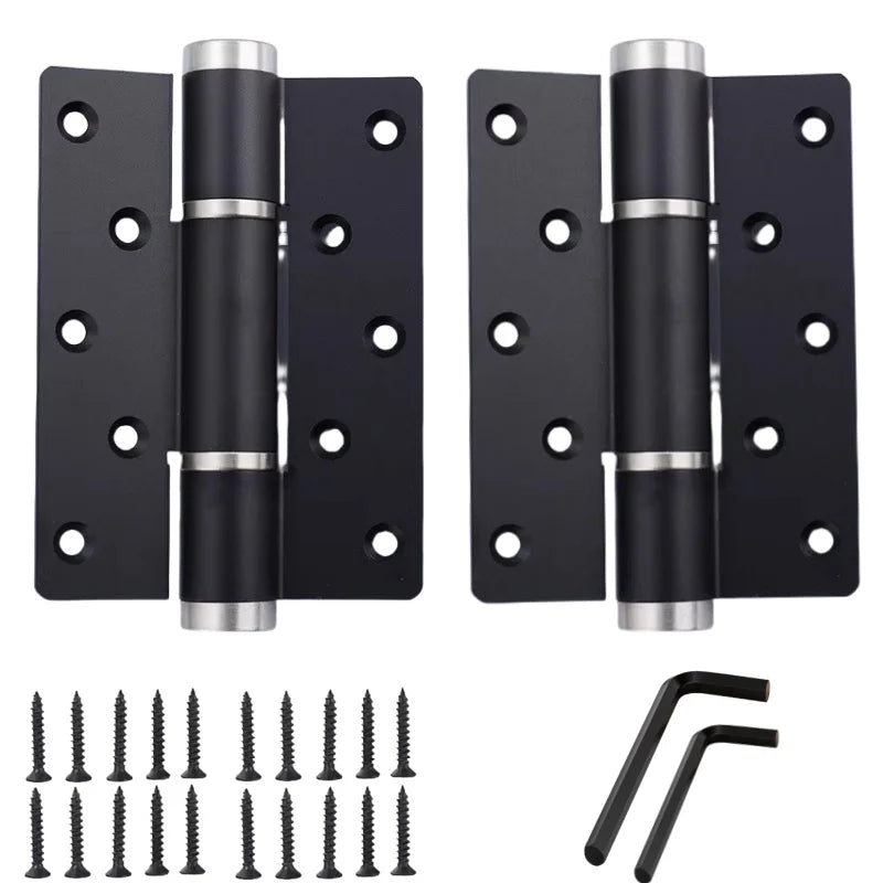 2 Pieces Soft Closing Door Hinge Automatic 90° Positioning Hydraulic Door Closer 5 Inch Adjustable Door Closer Hardware