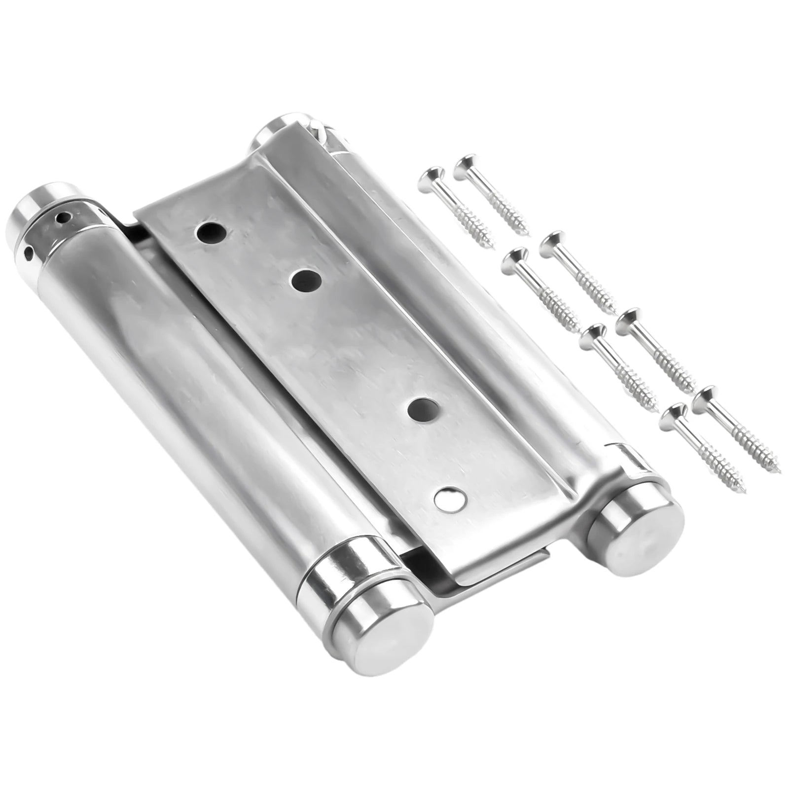 Double Spring Hinge Two-Way Free Door Hinge Stainless Steel  Automatic Door Closing Garage Door Hinges Fence Dedicated Hardware