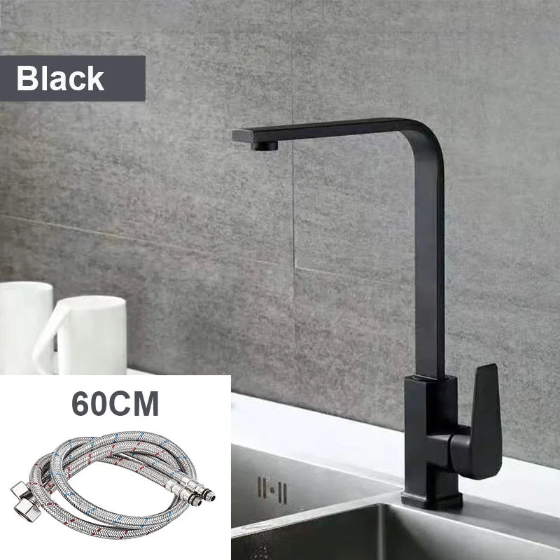 Kitchen Sink Faucet Copper alloy Bathroom Basin Faucet  Sink Tap Mounted Deck Bathroom Hot And Cold Water Mixer Tap