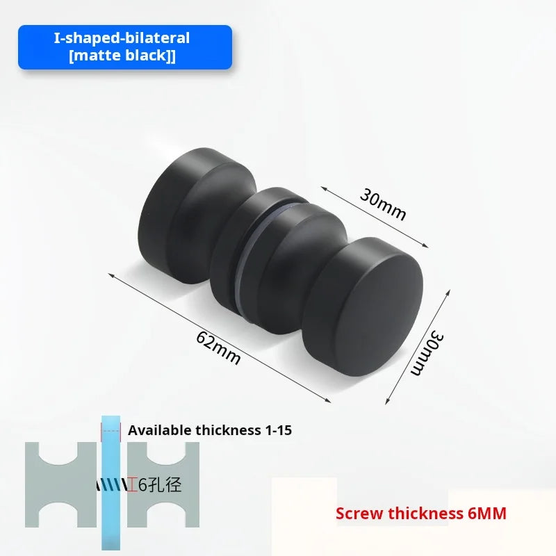 Glass Door Handle Bathroom Door Shower Door Handle Sliding Door Display Cabinet Wine Cabinet Barn Door Single Hole Round Knob