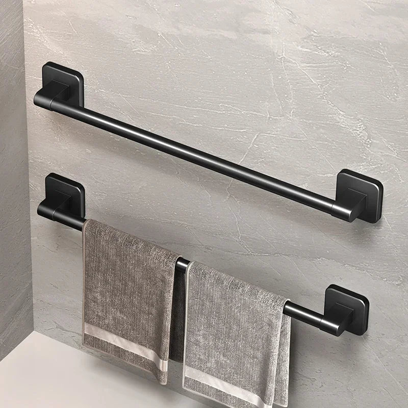 Bathroom Towel Rack Towel Holder Self-adhesive Bathroom Towel Rack Hooks  Bathroom Shelf Without Drilling Towelrack Bathroom