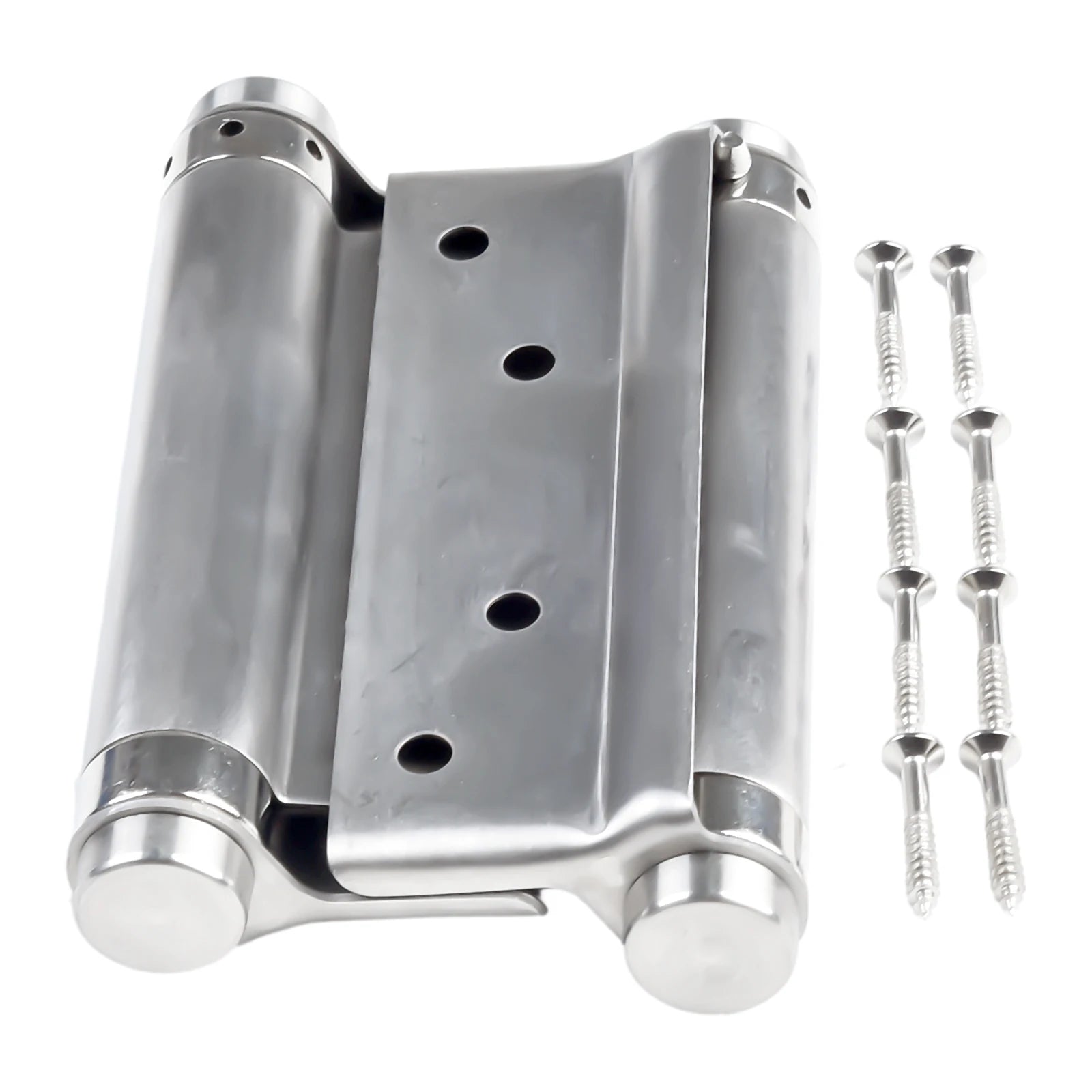 Double Spring Hinge Two-Way Free Door Hinge Stainless Steel  Automatic Door Closing Garage Door Hinges Fence Dedicated Hardware