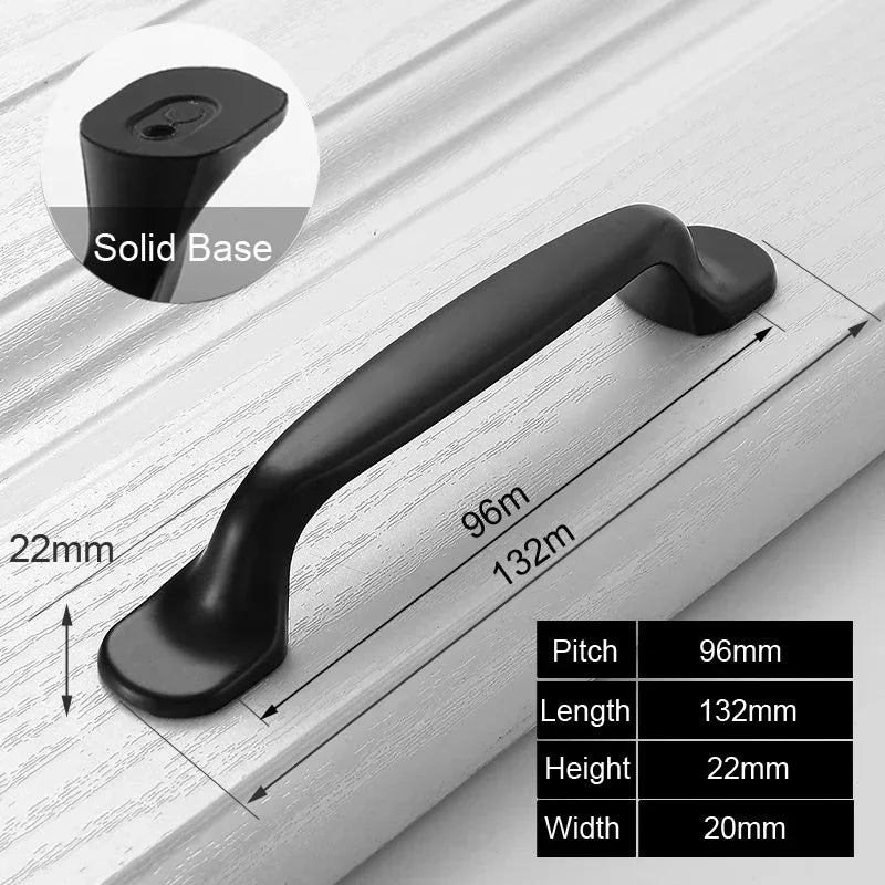 Black Handles Furniture Cabinet Knobs Muebles  Kitchen  Drawer Knobs Cabinet Pulls Cupboard  Knobs