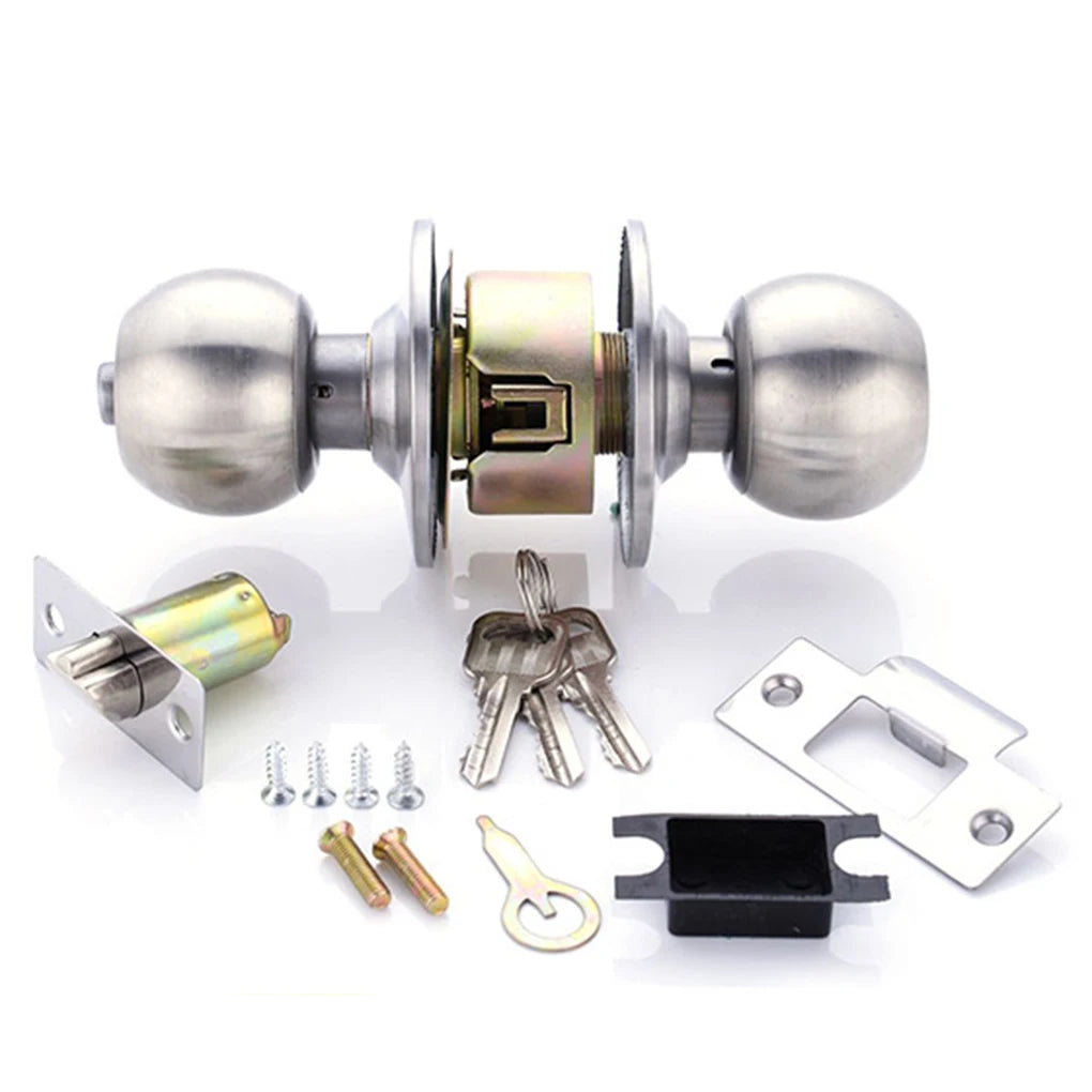 Universal Door Handle Knobs  Bedroom Living Room Lock Bathroom Entrance Locks Accessories with Keys Door Lock