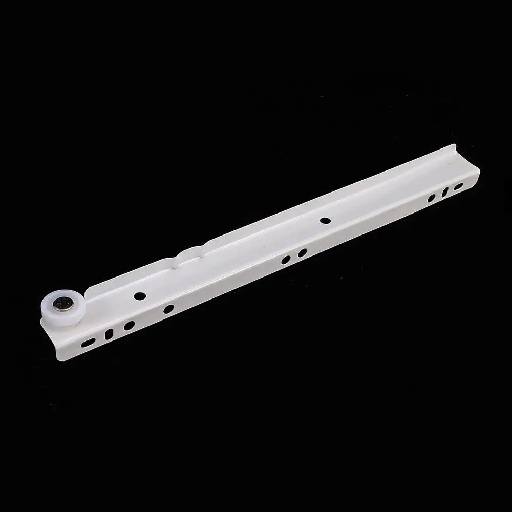 1Pair Chute Cabinets Keyboard Roller Pulley Furniture Slides Mute Two Section Drawer Track Slides Cabinet Rails