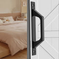 Heavy Duty Sliding Door Handle with Plate Aluminum Alloy Barn Door Pull Handle for Cabinet Passage Doors,Swing or Push-pull Door
