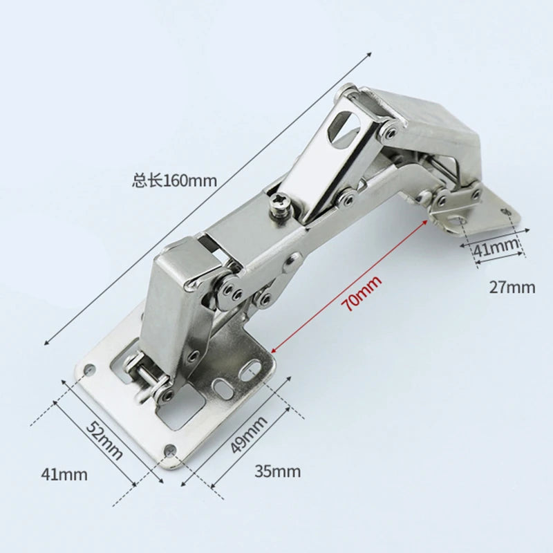170 Degree Furniture Cabinet Door Hydraulic Hinge with Screws Soft and Slow Close Thick Door Panels Door Wardrobe Hinge Hardware