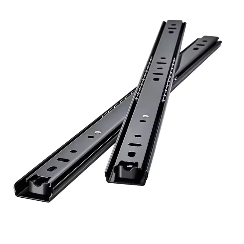 Drawer Rail 8~20Inch Cold Rolled Steel Drawer Slides Close Drawer Sliding Track three-Section Cabinet Slides Furniture Hardware