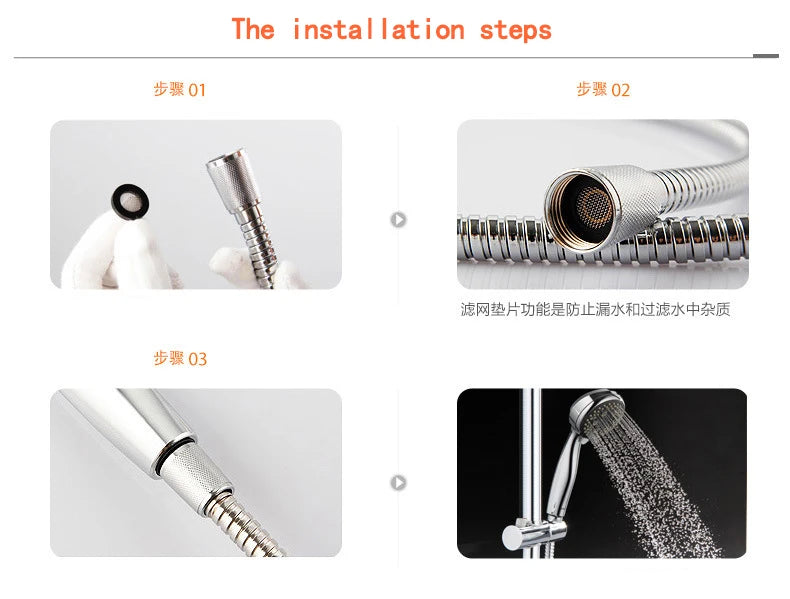 Colorful Pressurized Shower Head Bathroom Accessories High Pressure Hygienic Modern Showers Put Showerhead Set Kit
