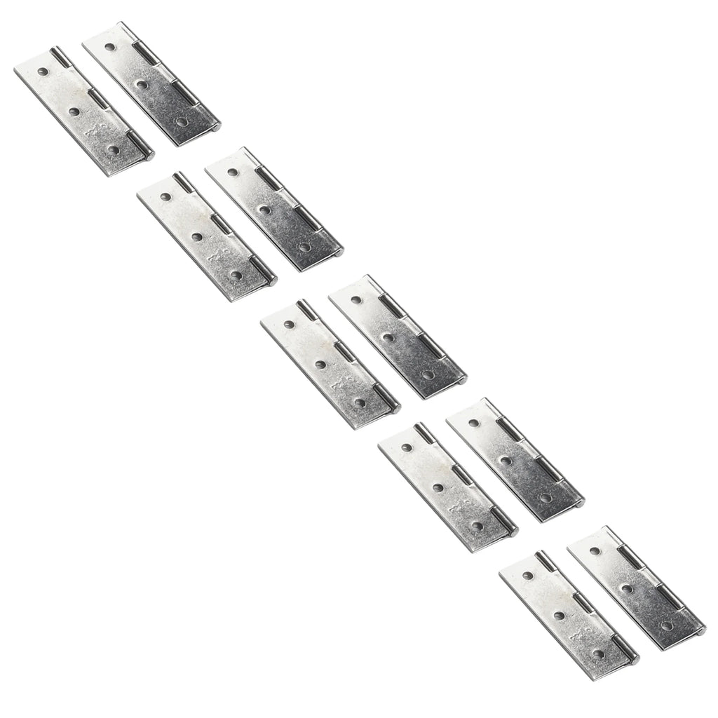 10PCS 3inch Door Hinge Stainless Steel Flat Hinges Window Cabinet Hinges Door Connector Bookcase Wooden Box Furniture Hardware