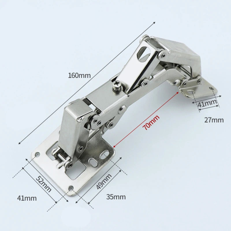 170 Degree Furniture Cabinet Door Hydraulic Hinge with Screws Soft and Slow Close Thick Door Panels Door Wardrobe Hinge Hardware