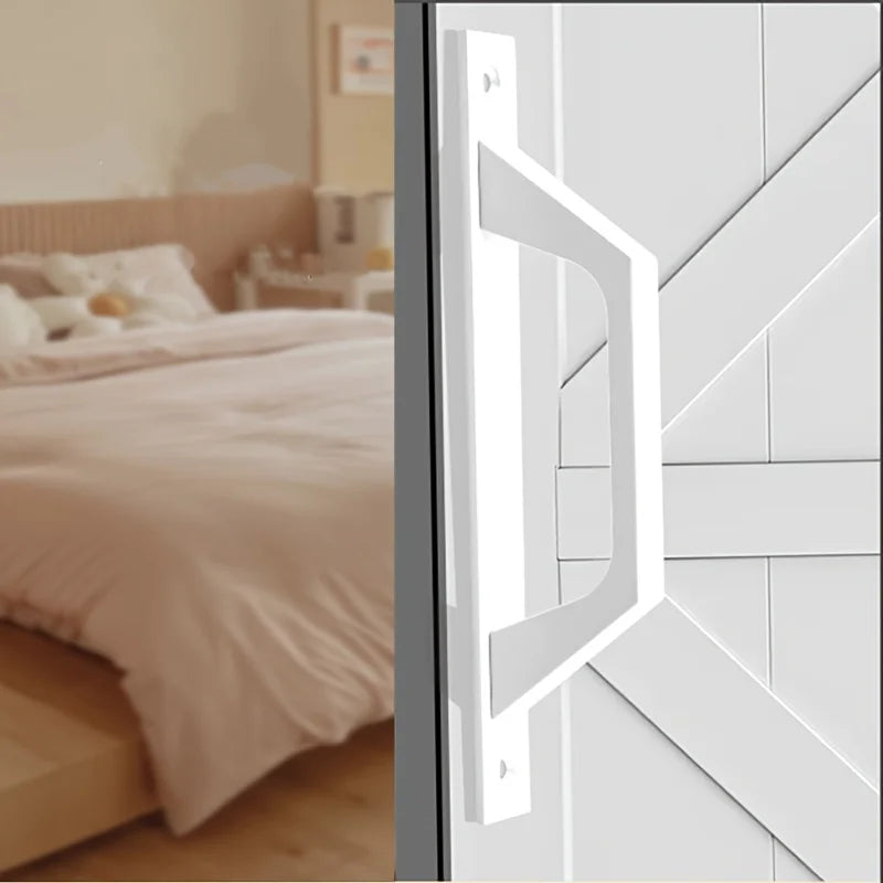 Heavy Duty Sliding Door Handle with Plate Aluminum Alloy Barn Door Pull Handle for Cabinet Passage Doors,Swing or Push-pull Door