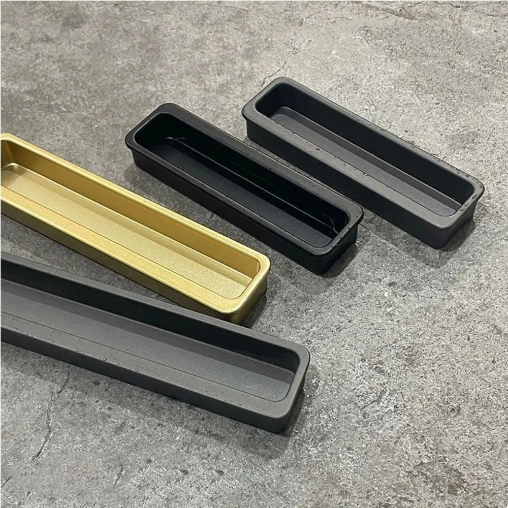 Modern Style Furniture Handle Metal Invisible Recessed Cabinet Door Handle Embedded Design Convenient