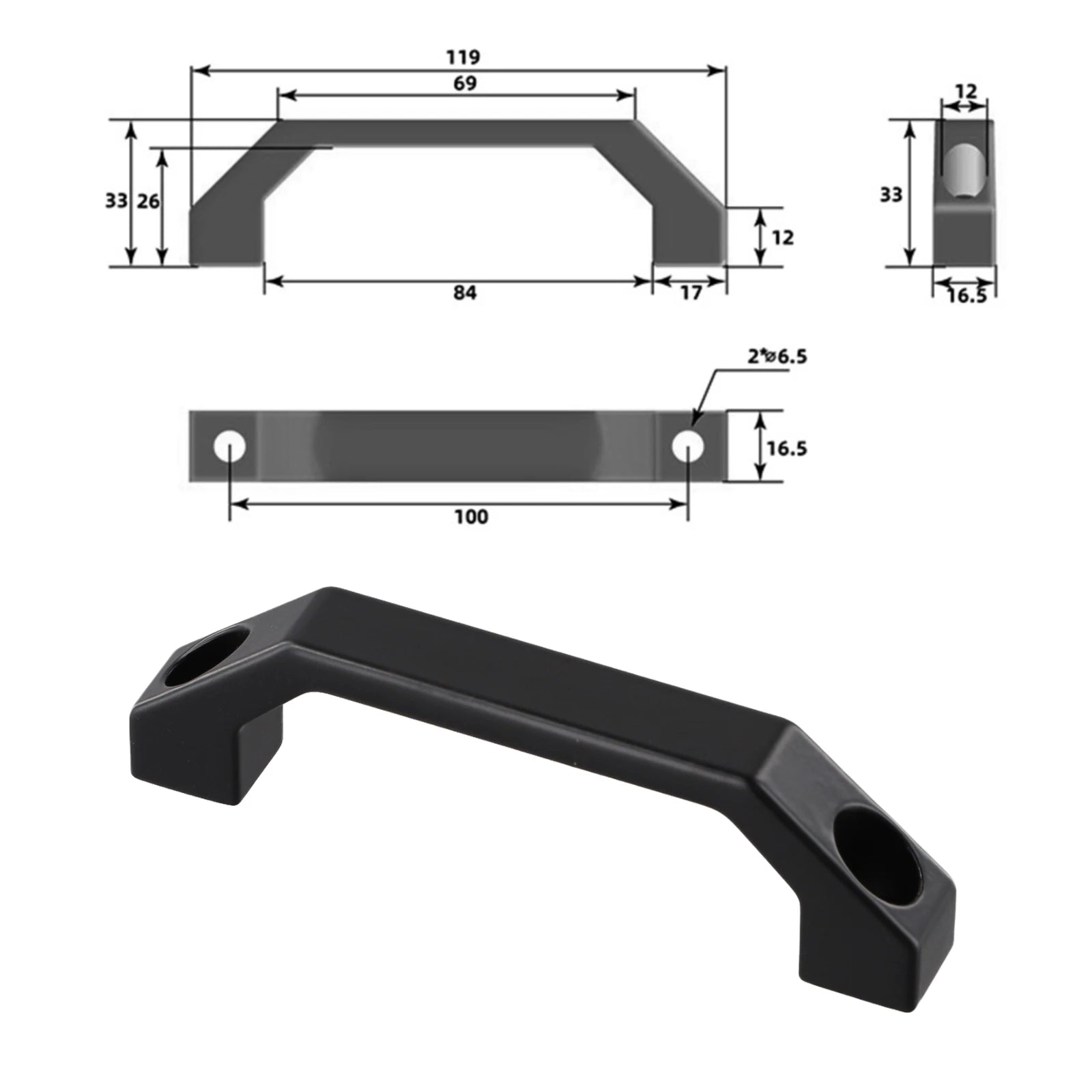 Adaptable For Indoor Decoration Aluminum Alloy Handle Furniture Handle Easy Installation High Strength Lightweight