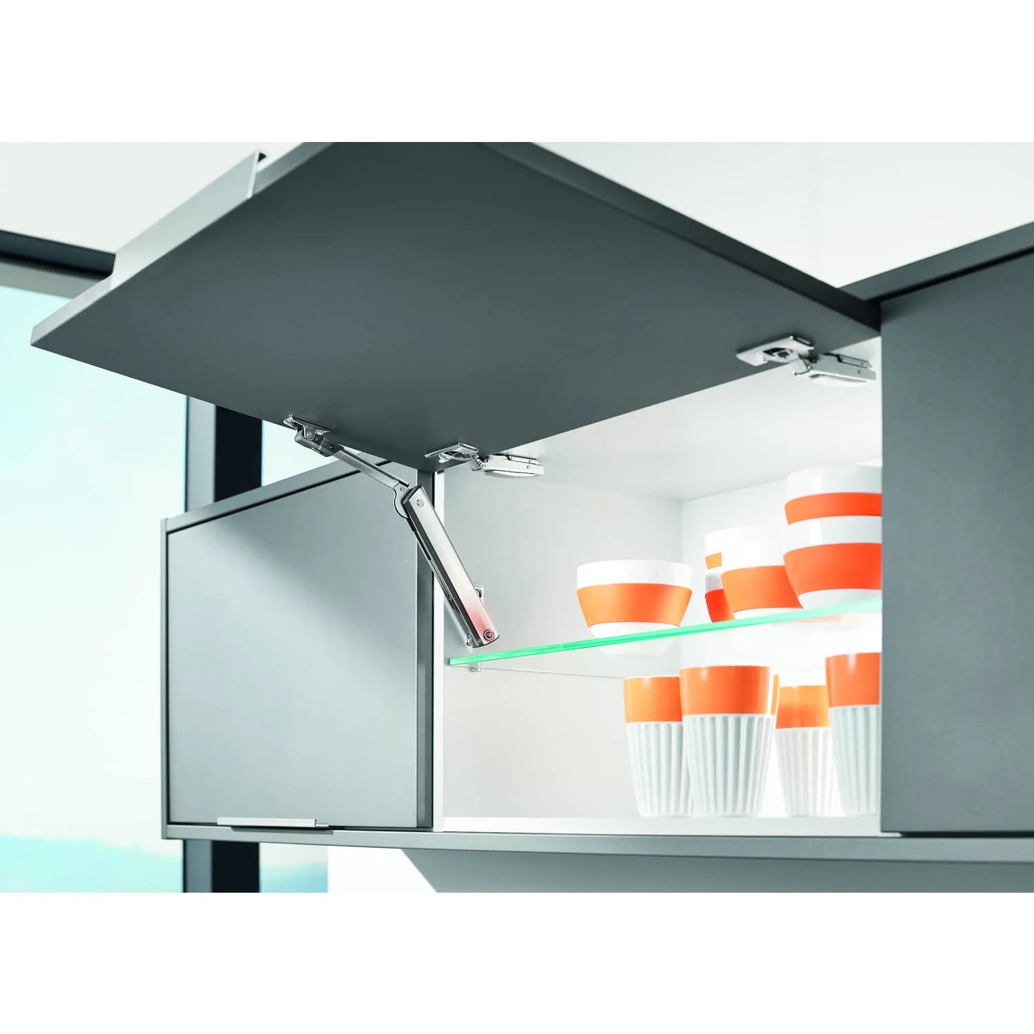 Heavy Duty Hydraulic Cabinet Hinge Randomly Stop Soft Closing Kitchen Hinges Adjustable Door Support Lift Up Door Hardware