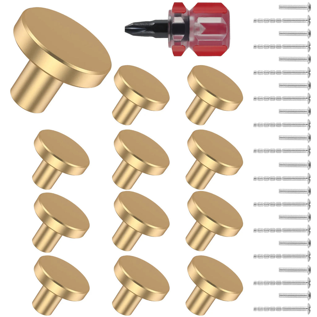 12PCS Kitchen Cabinet Knobs Dresser Knobs Drawer Handles Round Drawer Pulls Antique Brass Cabinet Door Bathroom knobs Hardware