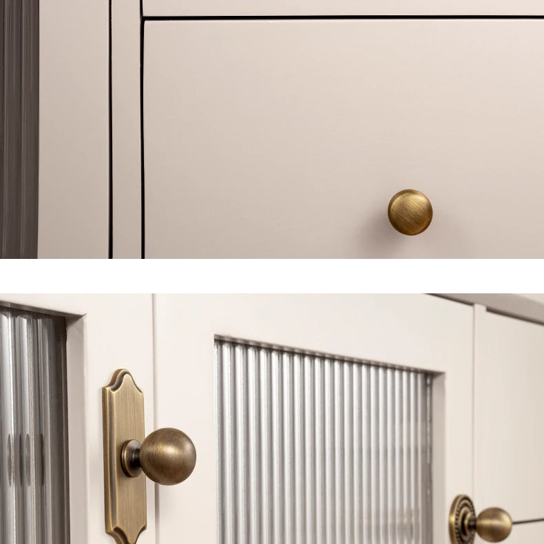 Santaya Antique Brass Cabinet Handles With Backplate Solid Bronze Wardrobe Pulls Kitchen Cupboard Door Knobs Furniture Handle