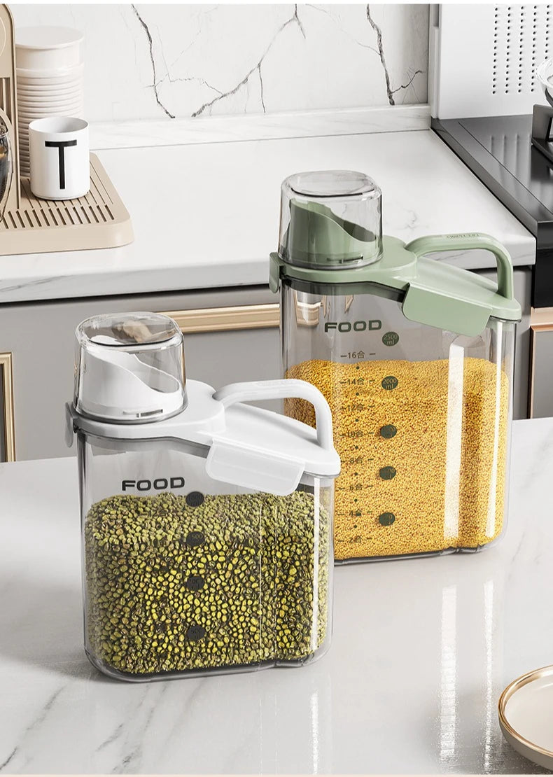 Airtight Food Storage Containers Cereal Dispenser Cereal Container Storage Box Rice Dispenser Grain Dispenser Kitchen Organizer