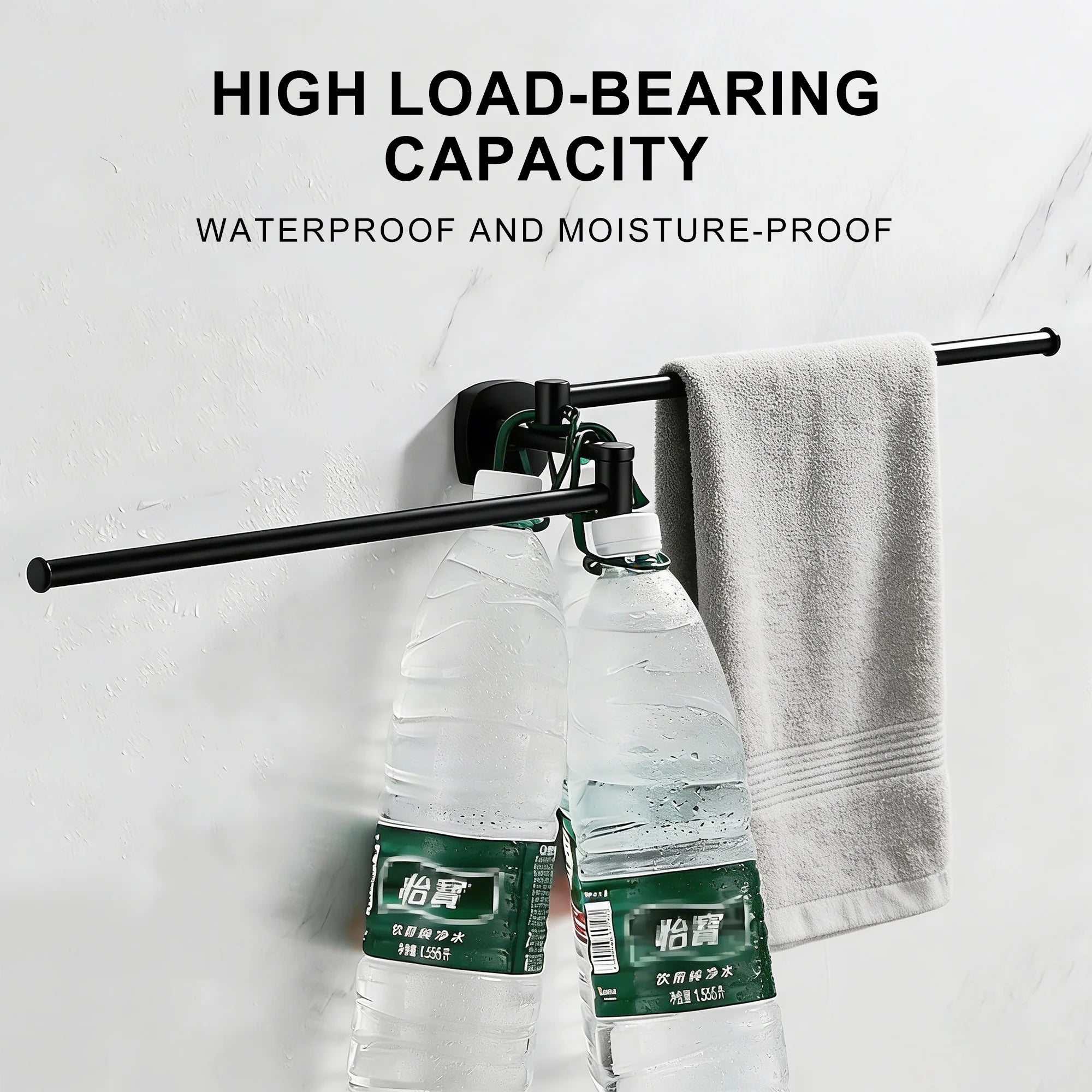 Bathroom towel bar, folding towel rack